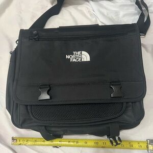 The North Face Black Messenger Bag Durable Nylon Adjustable Strap